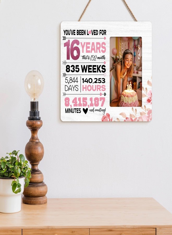 HODODAN Sweet Sixteen Picture Frame Gifts for Girl, Sweet 16 Birthday Frame Gifts for Girls, You Have Been Loved for 16 Years Picture Frame, 4x6 inch Photo - Image 4